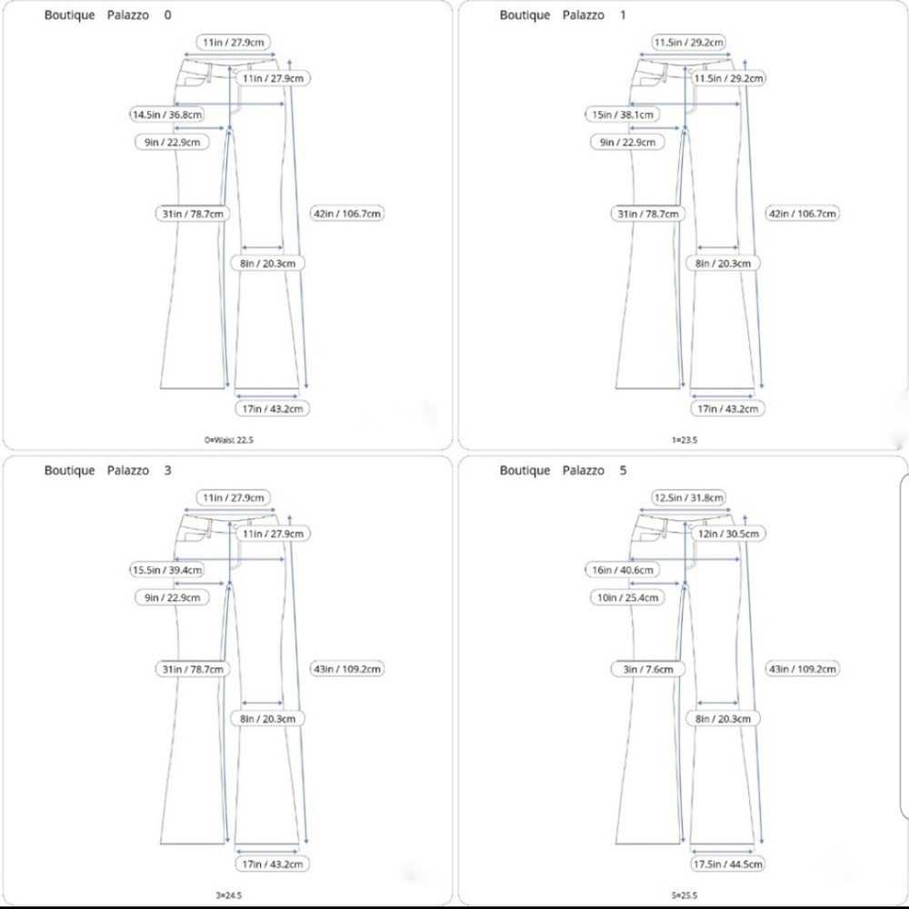 Dark Denim Wash Palazzo - Picture 6 of 8